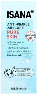 ISANA Pure Skin Зволожуючий крем для обличчя проти прищів 50 мл R 336096 фото
