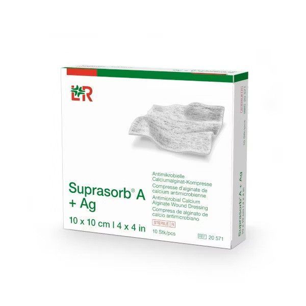 Супрасорб Suprasorb A+Ag, 10 см x 10 см, стерильна пов'язка, 1 шт 2675413551 фото