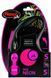 Повідець рулетка для собак FLEXI New Neon S (5 m - 15 kg) чорно-розовий 2851055160 фото 2