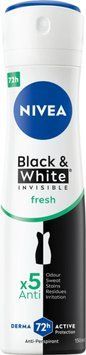 NIVEA Black & White Invisible Антиперспірант-спрей, 72 години, Fresh 250 мл 2857023677 фото