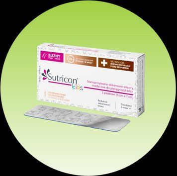 Силіконові пластирі для шрамів та рубців Sutricon Kids, 5 шт по 3 см х 7 см 2635686437 фото