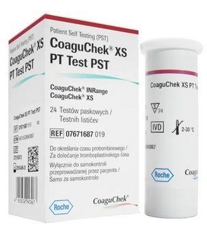 Тест смужки коагучек CoaguChek XS PT INR PST, діагностичні смужки, 24 шт 3003687257 фото