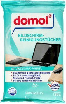 DOMOL Серветки для очищення екранів 20 шт R415602 фото